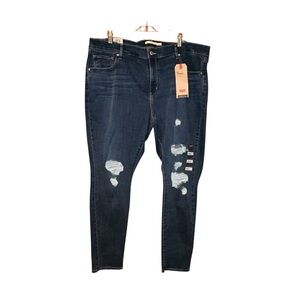 Levi’s 711 Skinny Jeans Women’s 20W Sculpt Hypersoft Distressed Stretch NWT